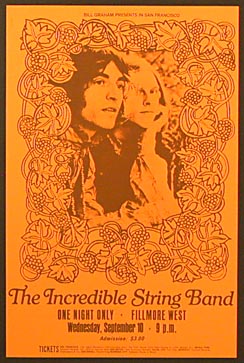 Incredible String Band,Fillmore West,Sept. 10 1969
